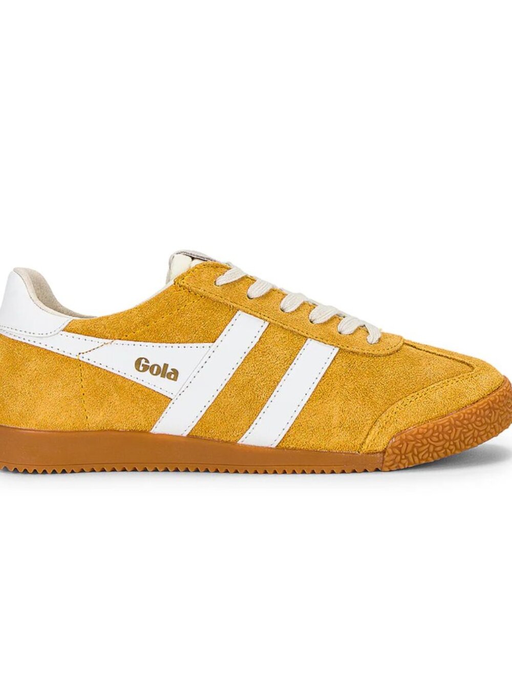 Gola Women's Elan Suede Sneakers in Mustard and White